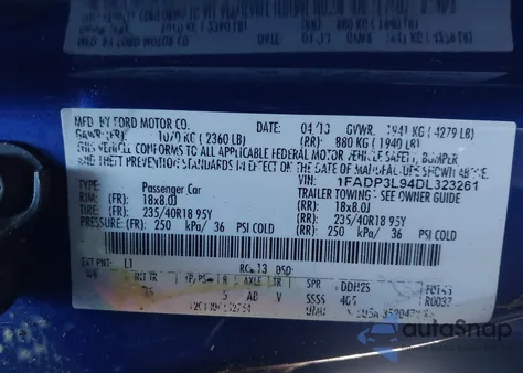 2013 Ford Focus St from USA, damaged, VIN 1FADP3L94DL323261